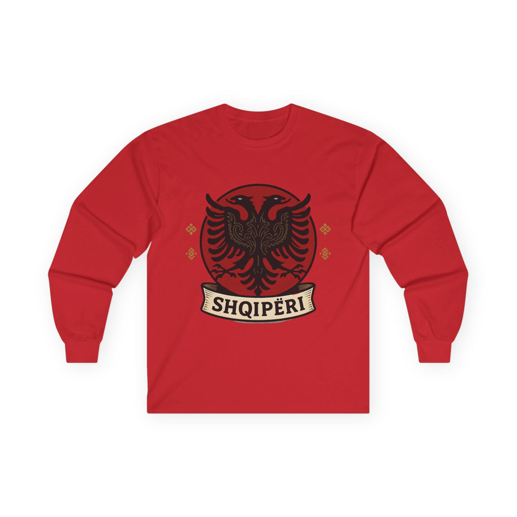 Albanian Double-Headed Eagle Long Sleeve Tee | Shqipëri