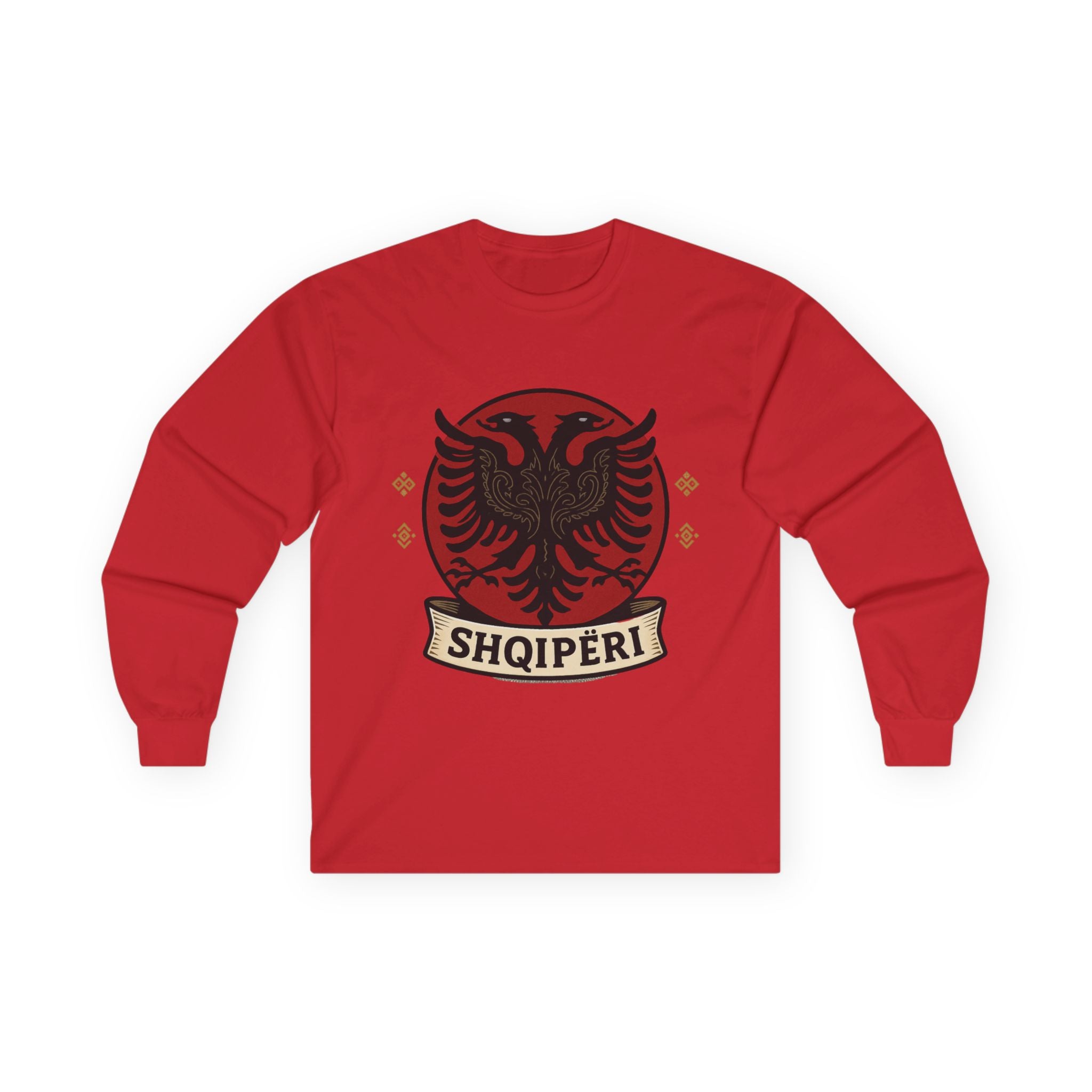 Albanian Double-Headed Eagle Long Sleeve Tee | Shqipëri