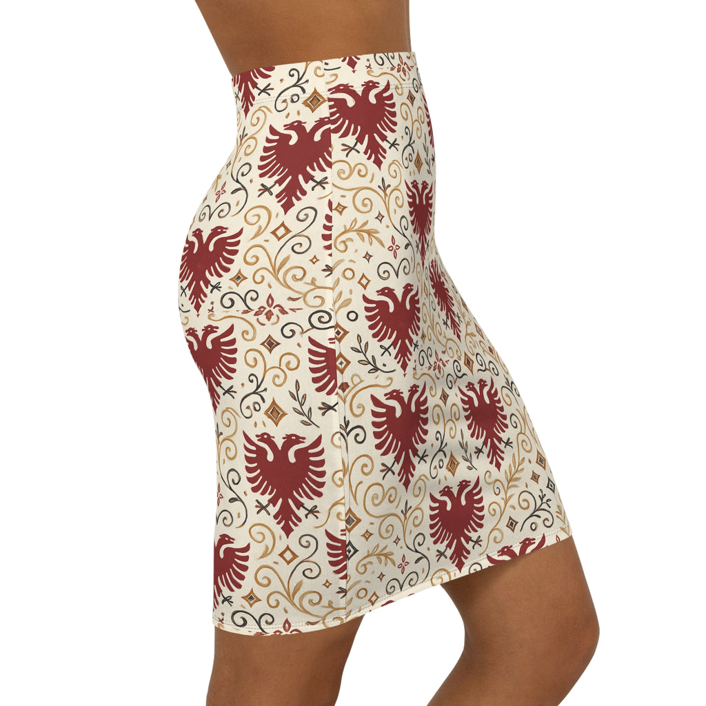 Mid-Waist Eagle Pencil Skirt