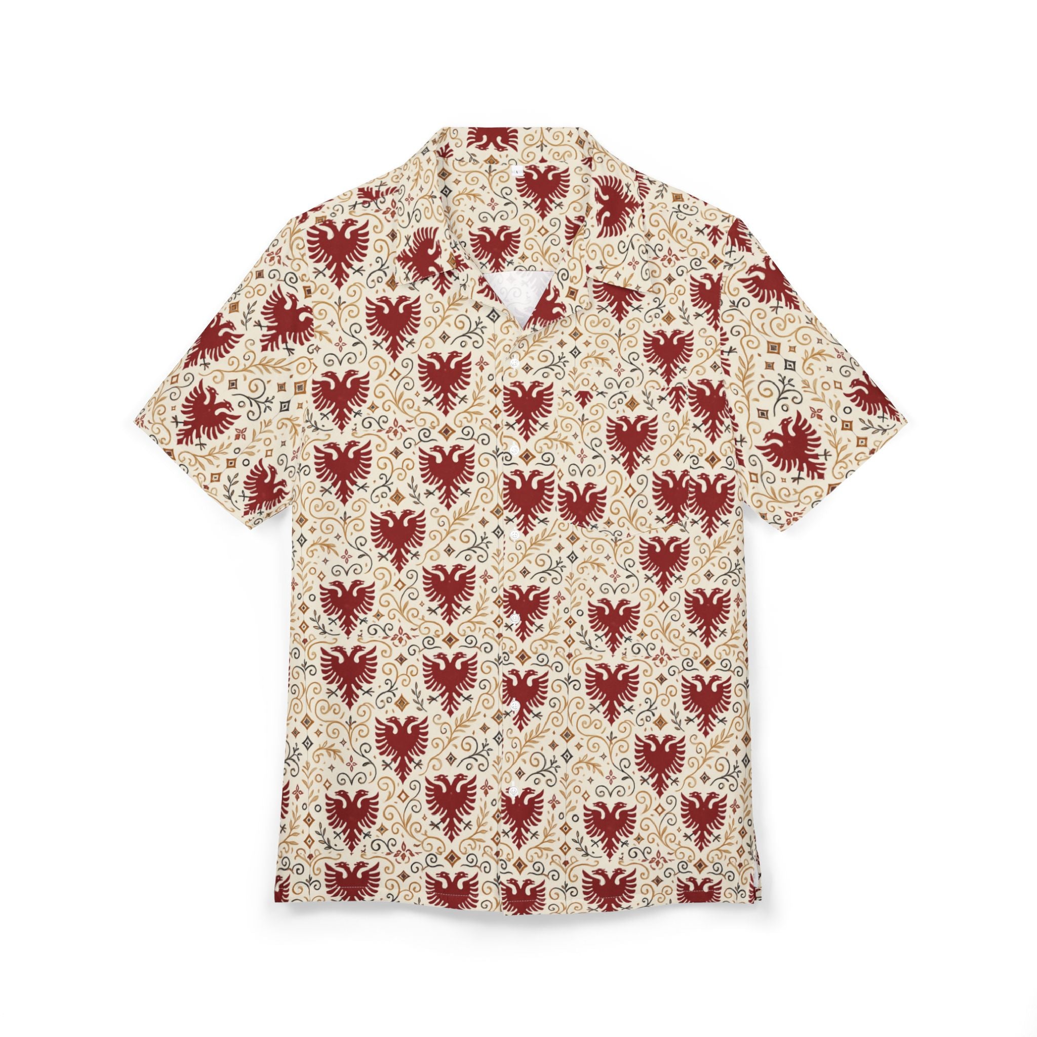 Albanian Eagle Inspired Button Up Layering Shirt