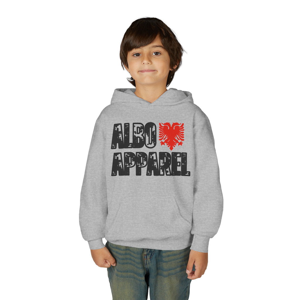 Albo Apparel Youth Hoodie - Albanian Double-Headed Eagle Logo Kids Sweatshirt