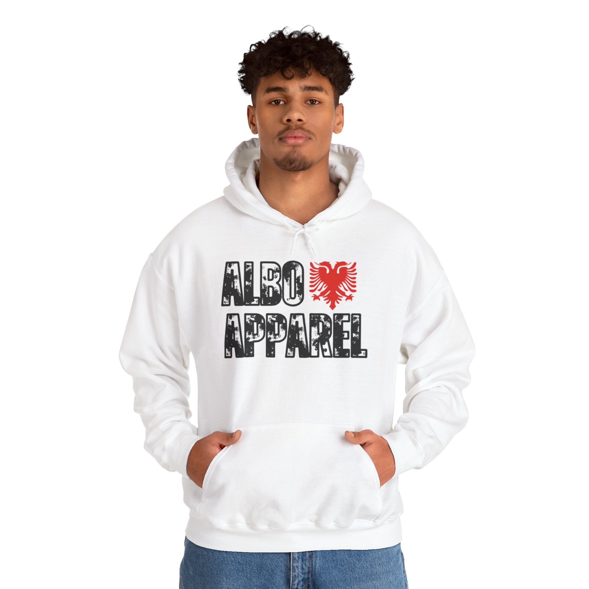 Albo Apparel Hoodie — Albanian Double-Headed Eagle Logo Pullover