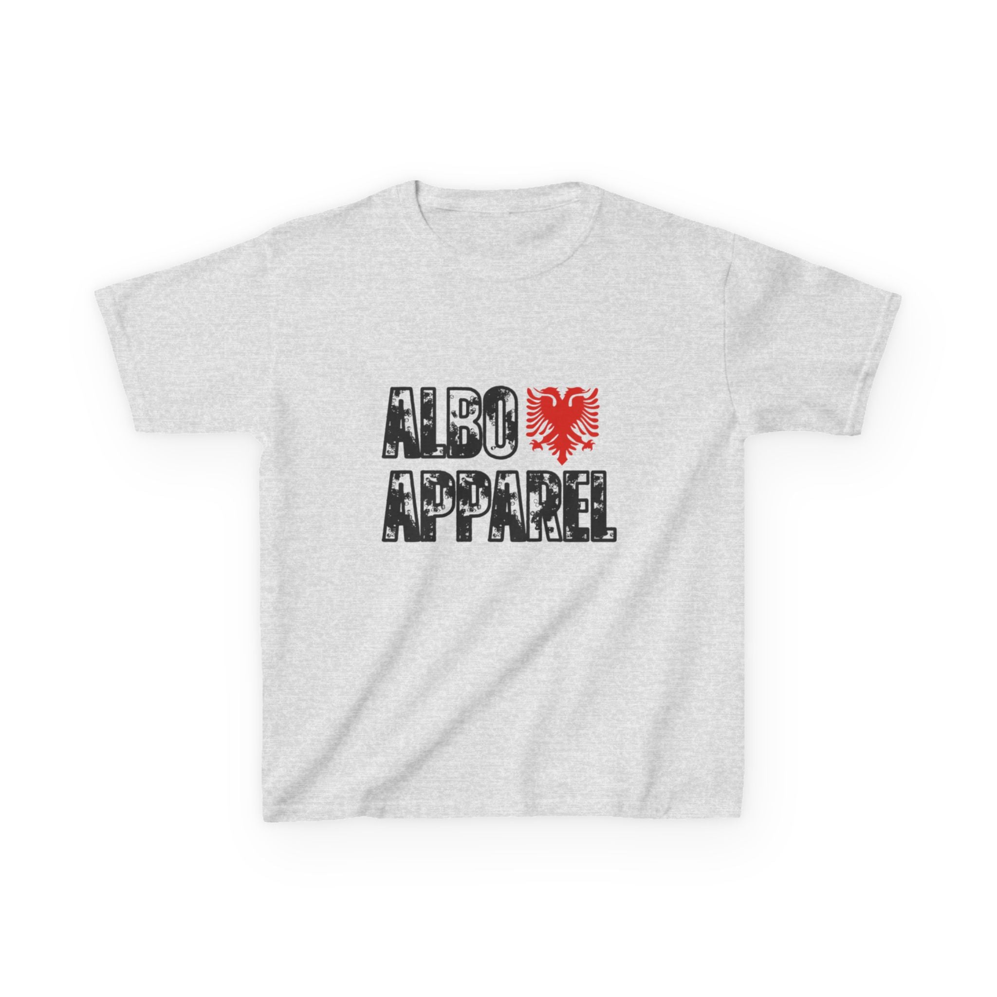 Kids T‑Shirt — "Albo Apparel" Distressed Logo with Red Eagle (Youth)