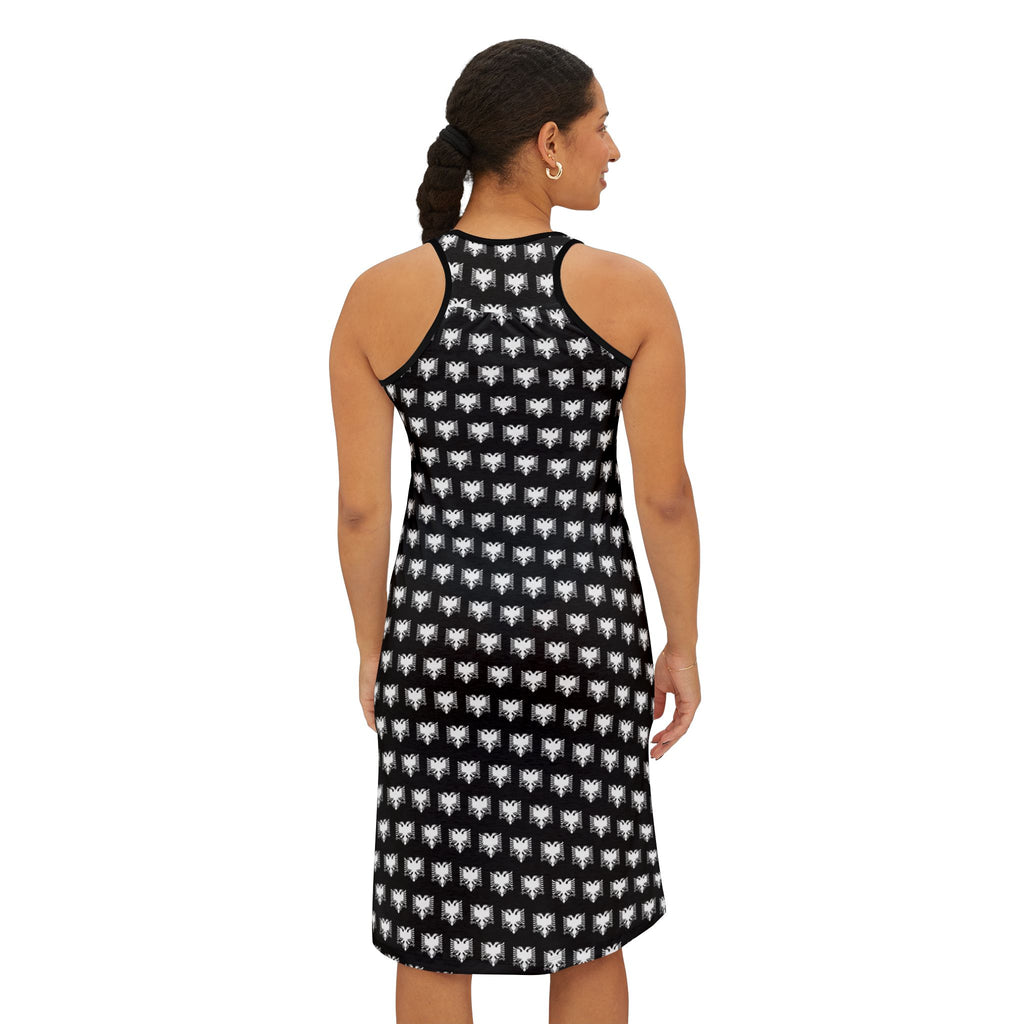 Black & White Eagle Racerback Dress