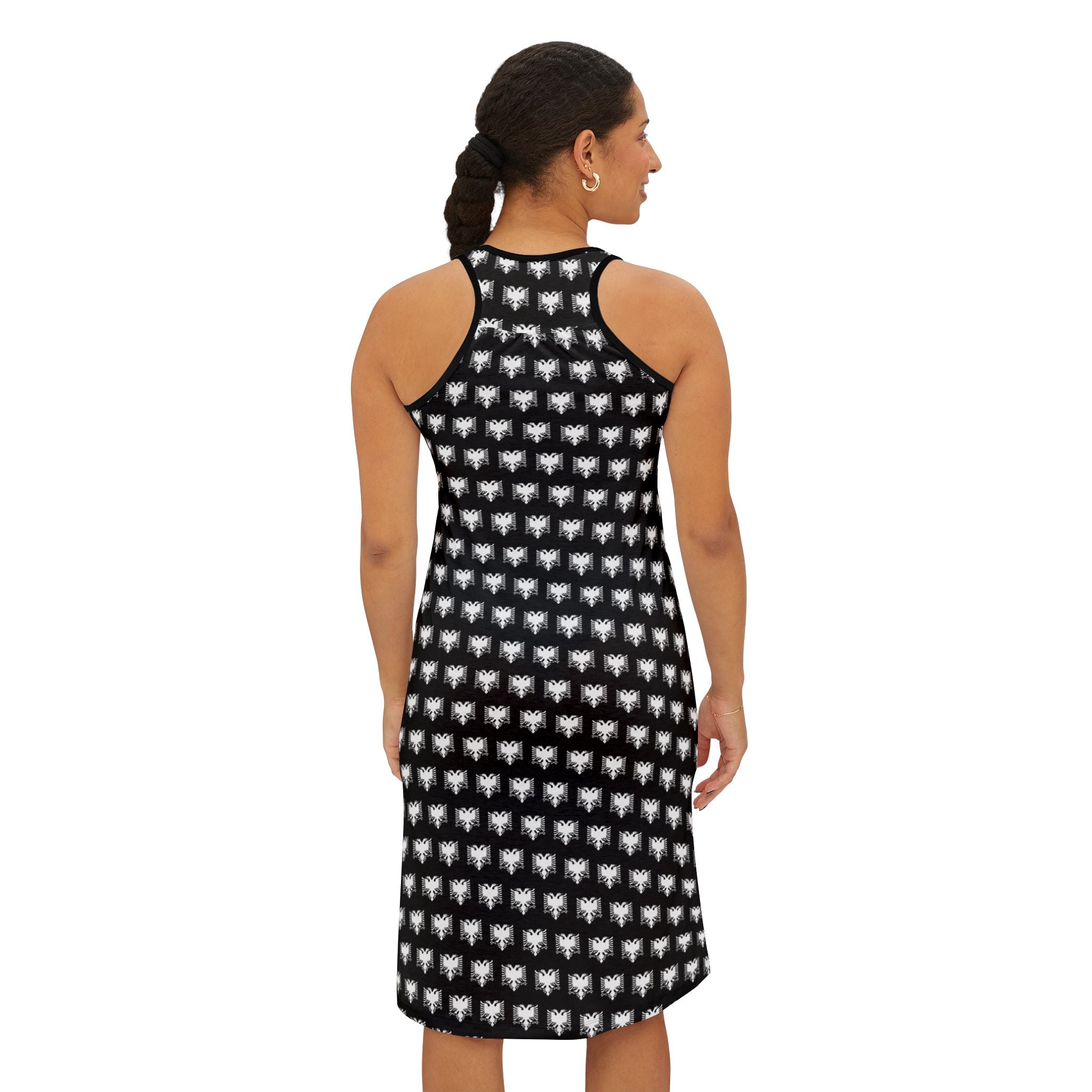 Black & White Eagle Racerback Dress