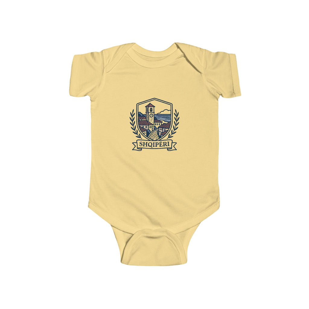 Shqiperi Baby Bodysuit – Crest Emblem Infant One-Piece