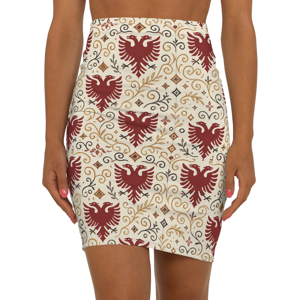 Mid-Waist Eagle Pencil Skirt