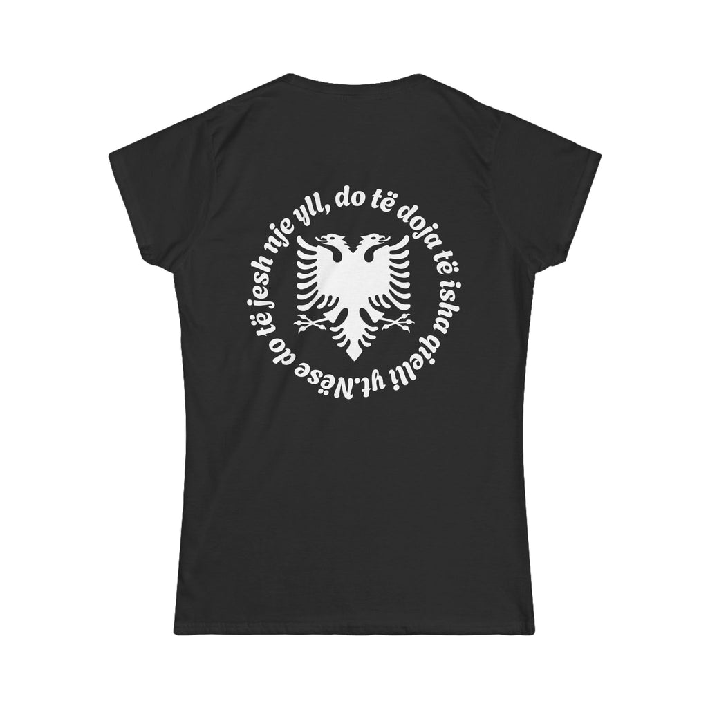 Zemra Ime tee | Albanian double-headed eagle back womens graphic tee