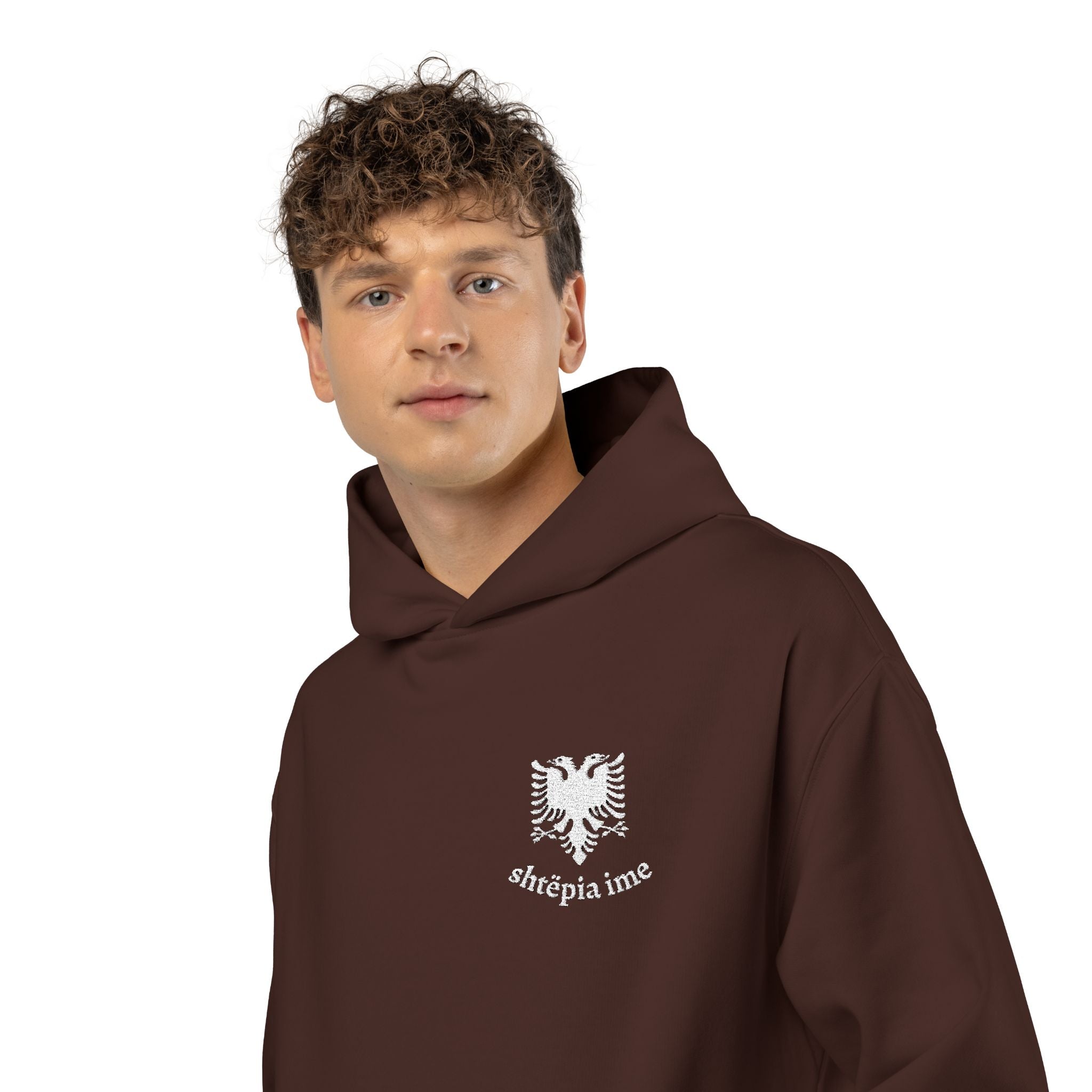 Shtëpia Ime Embroidered Oversized Relaxed Hoodie