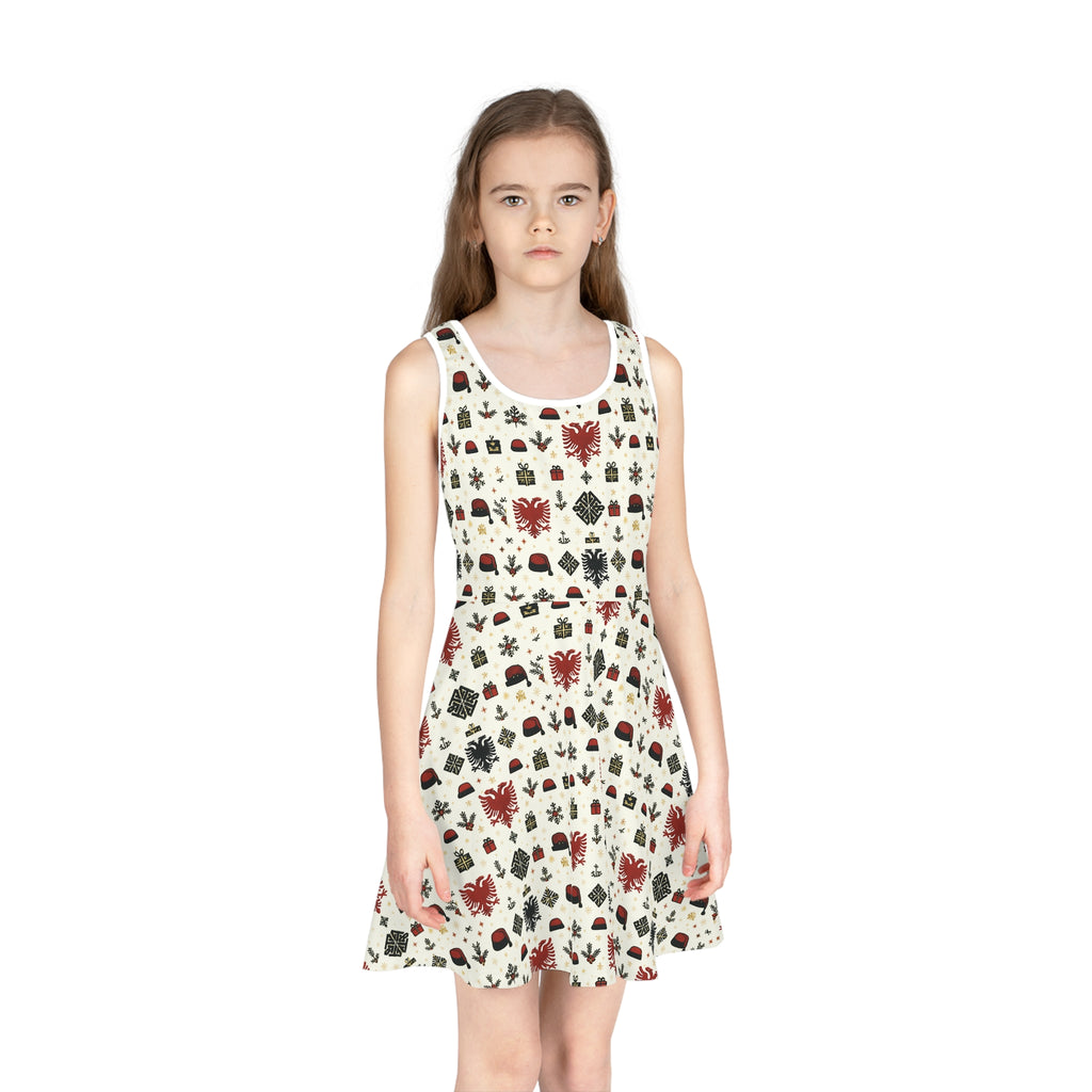 Girls'  Albanian Holiday Pattern Sundress