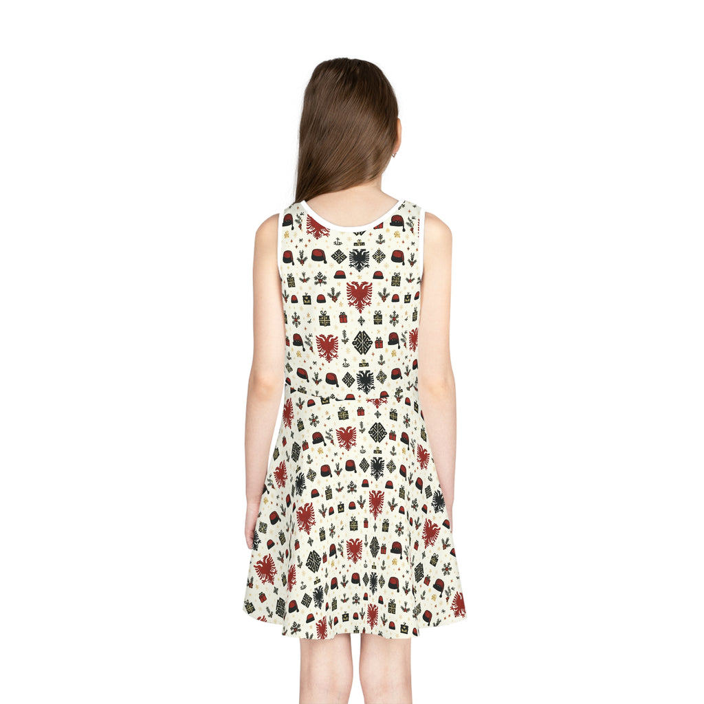 Girls'  Albanian Holiday Pattern Sundress