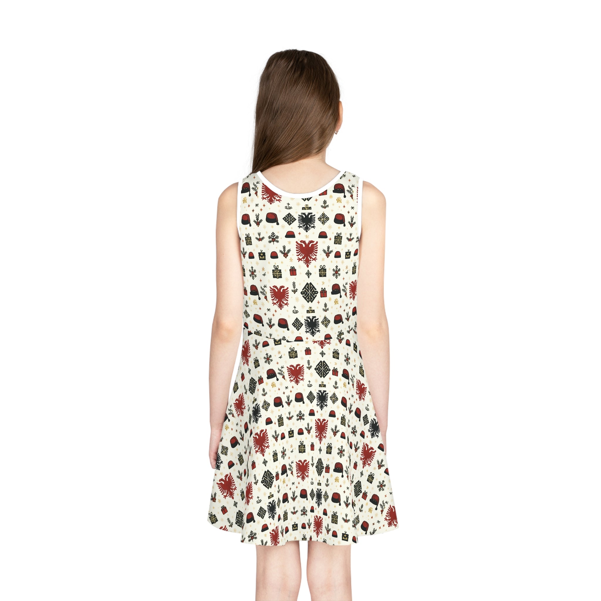 Girls'  Albanian Holiday Pattern Sundress