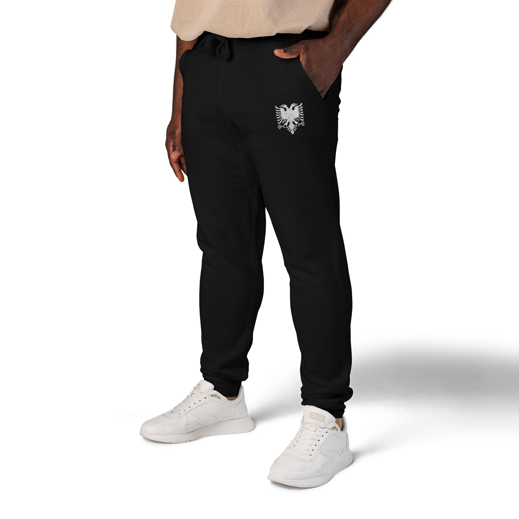Fleece Embroidered Albanian Eagle Sweatpants