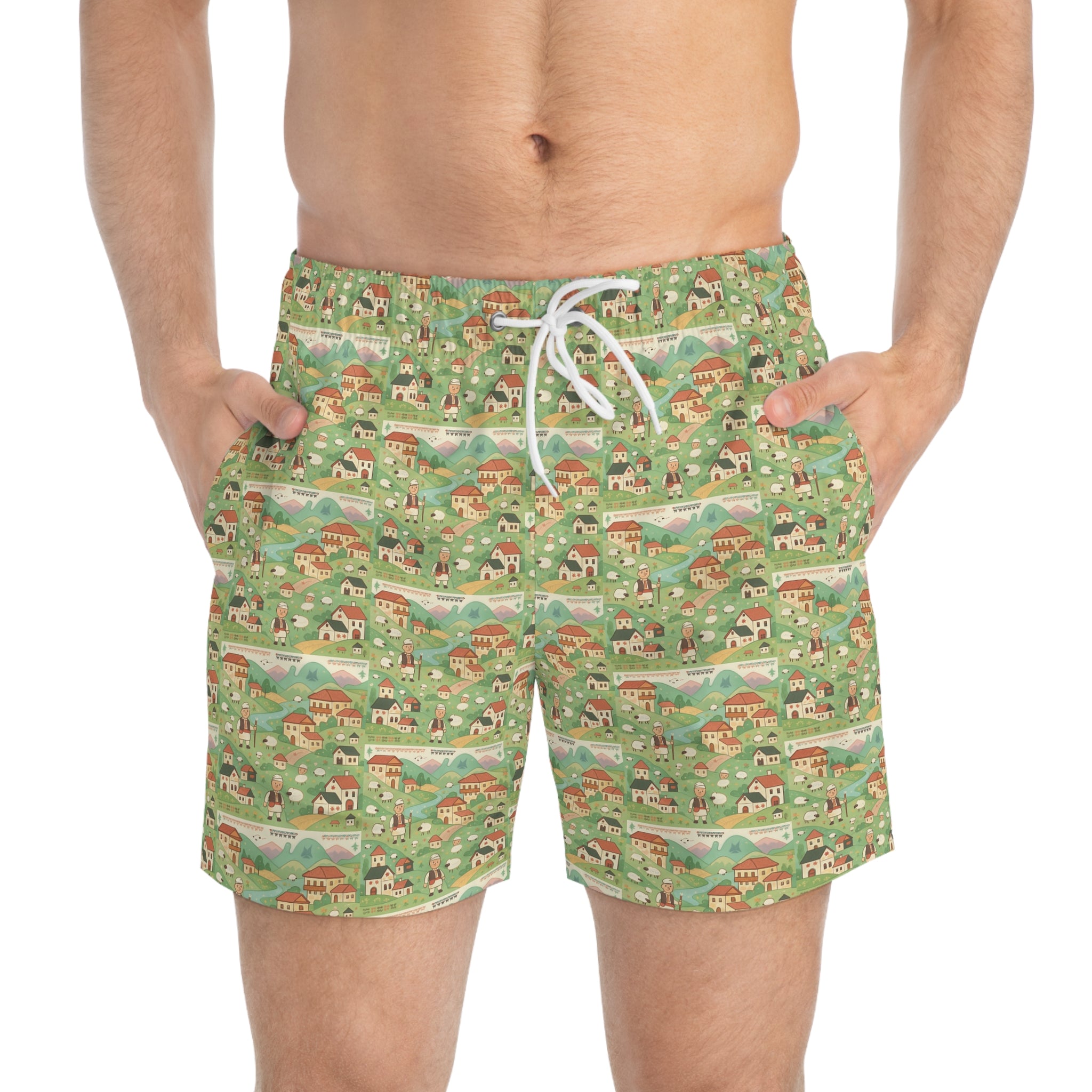 Village Inspired Swim Trunks