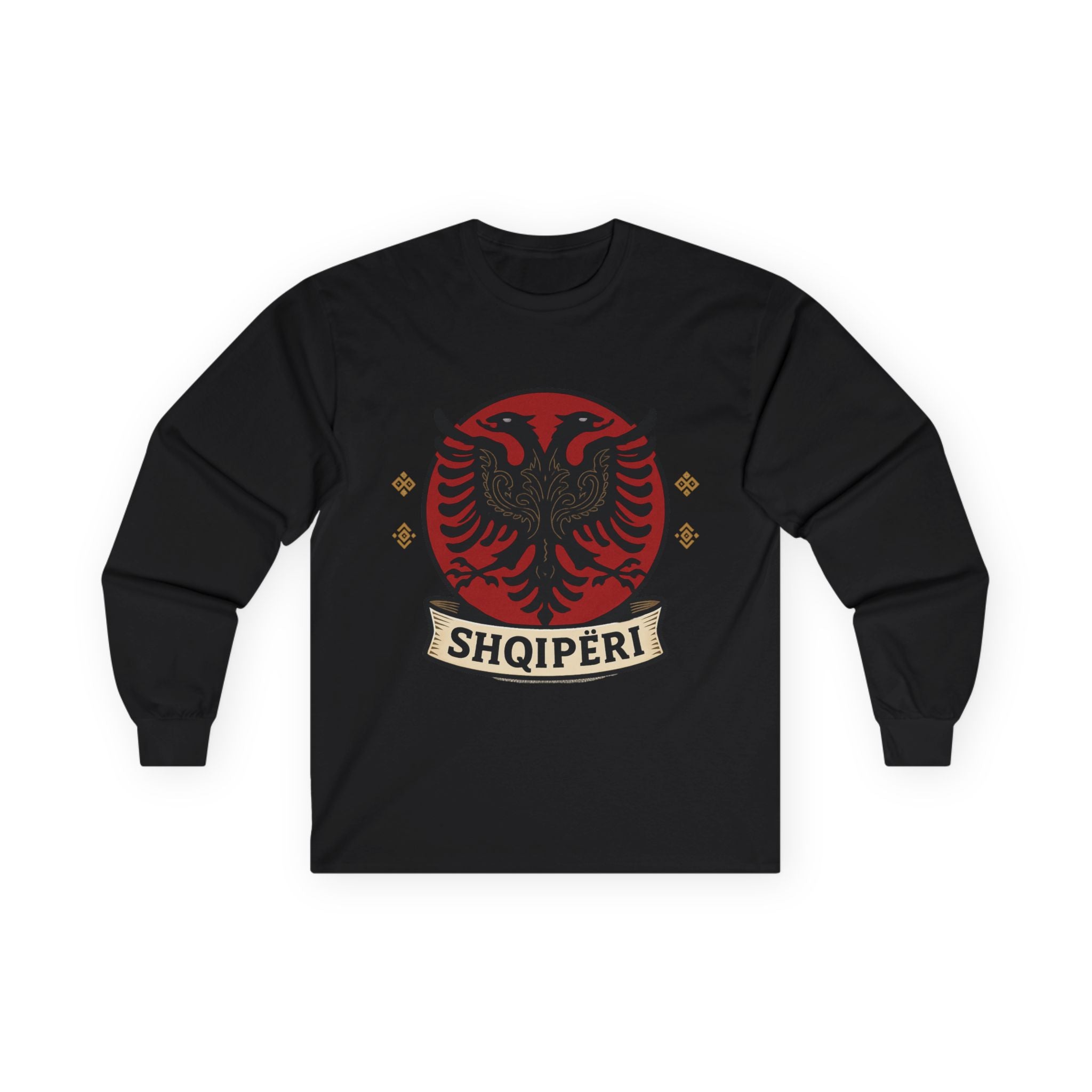 Albanian Double-Headed Eagle Long Sleeve Tee | Shqipëri