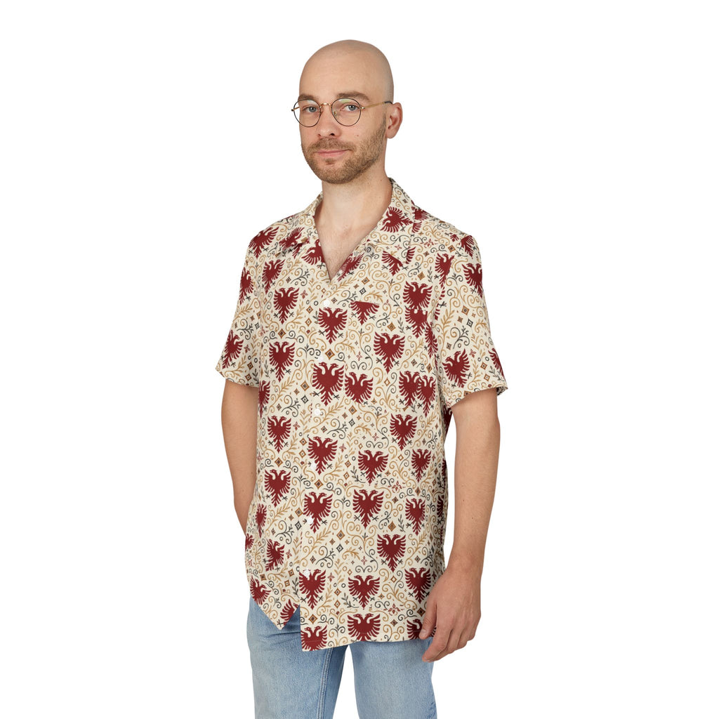 Albanian Eagle Inspired Button Up Layering Shirt