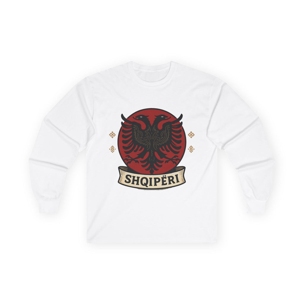 Albanian Double-Headed Eagle Long Sleeve Tee | Shqipëri
