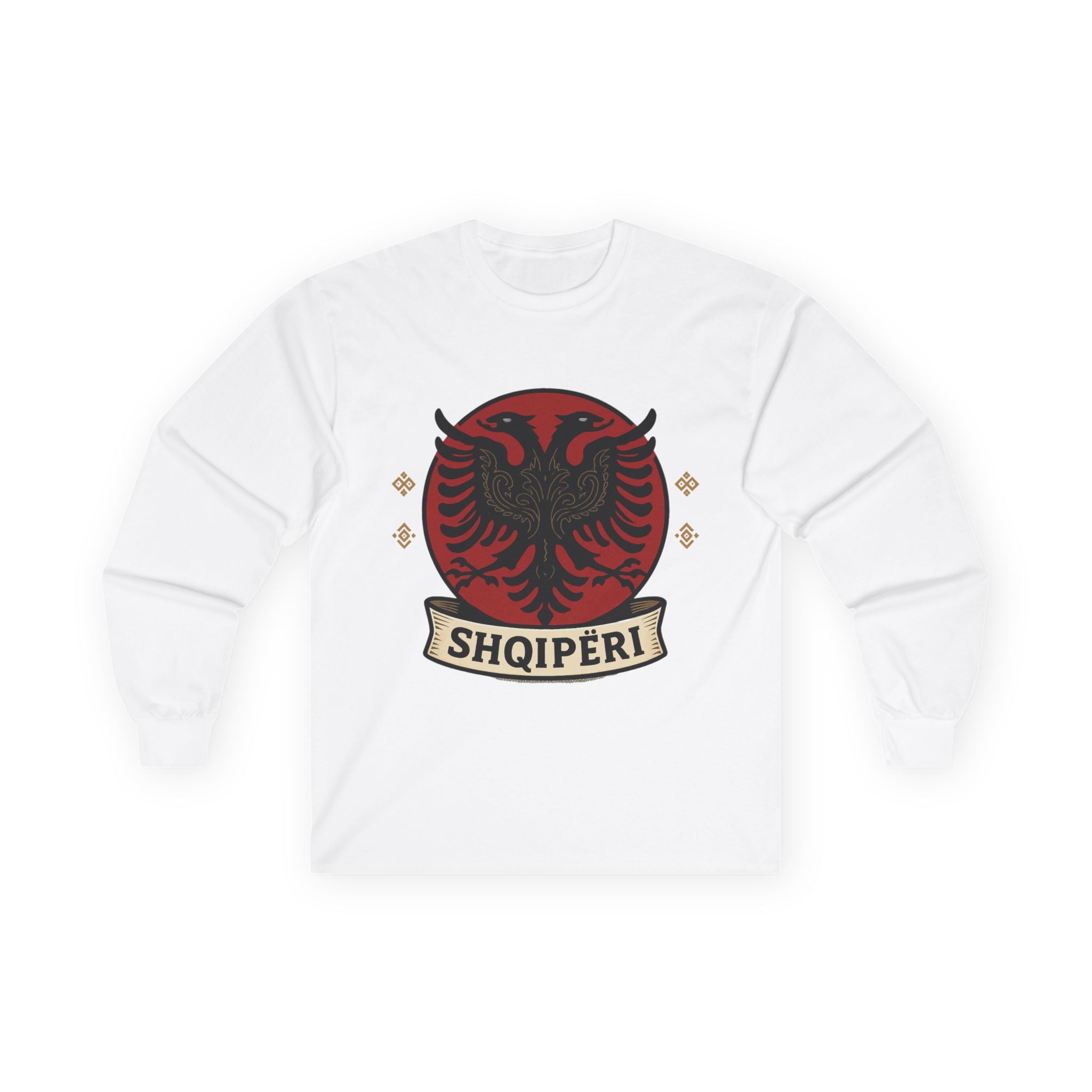 Albanian Double-Headed Eagle Long Sleeve Tee | Shqipëri