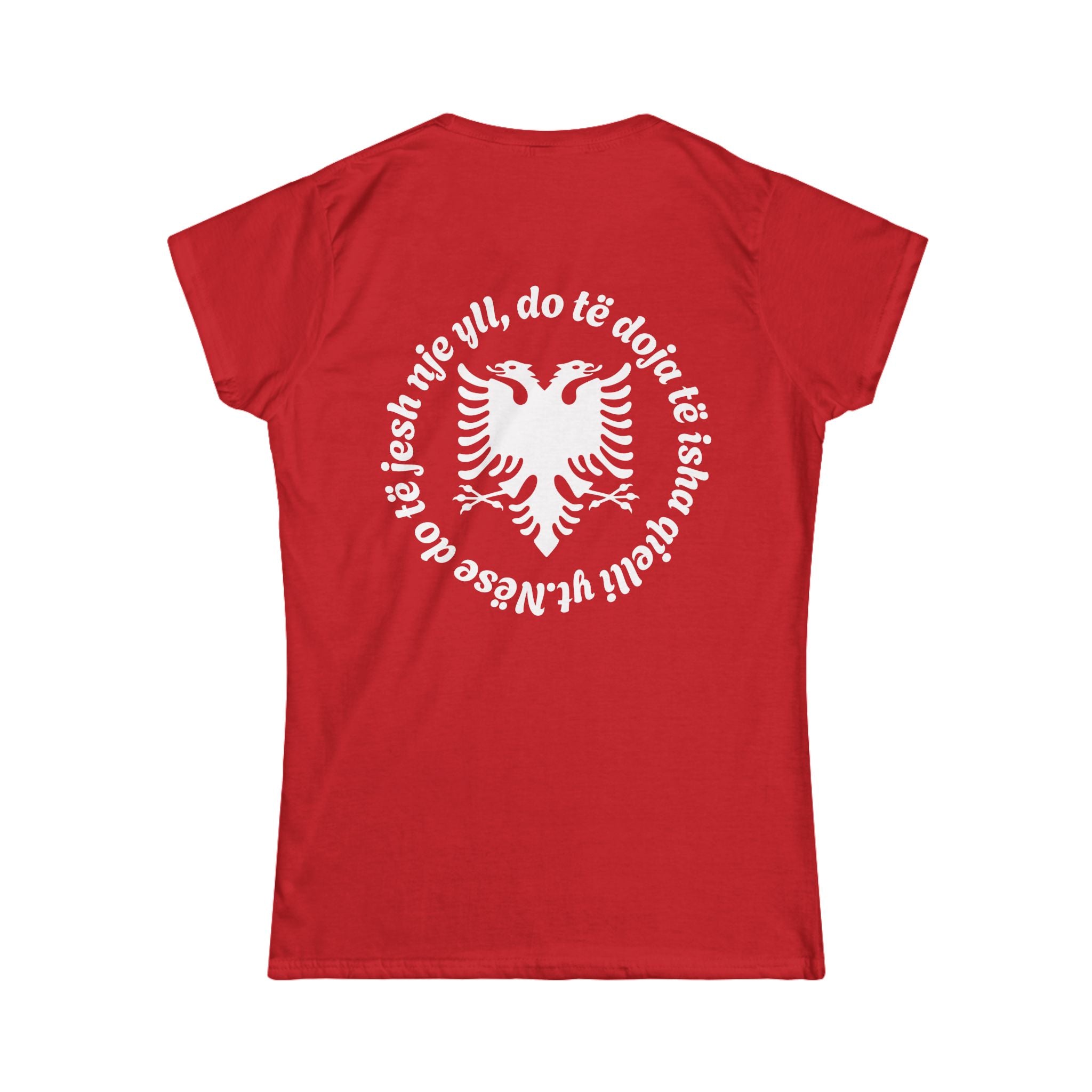 Zemra Ime tee | Albanian double-headed eagle back womens graphic tee