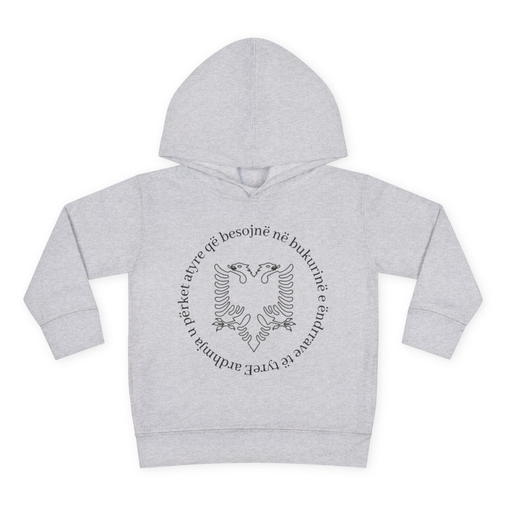 Albanian Eagle Toddler Hoodie - ‘Ne Bukurine’ Emblem