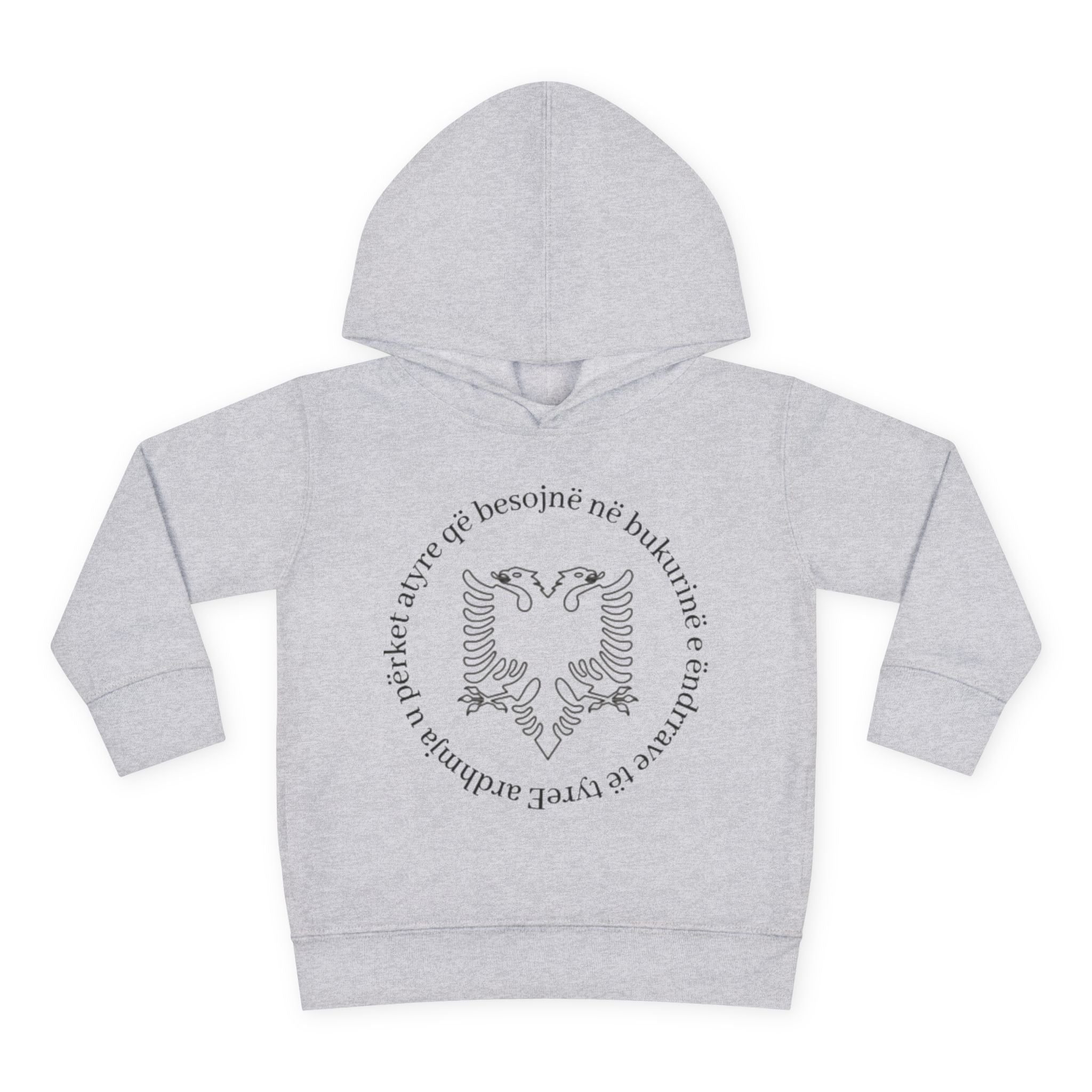 Albanian Eagle Toddler Hoodie - ‘Ne Bukurine’ Emblem