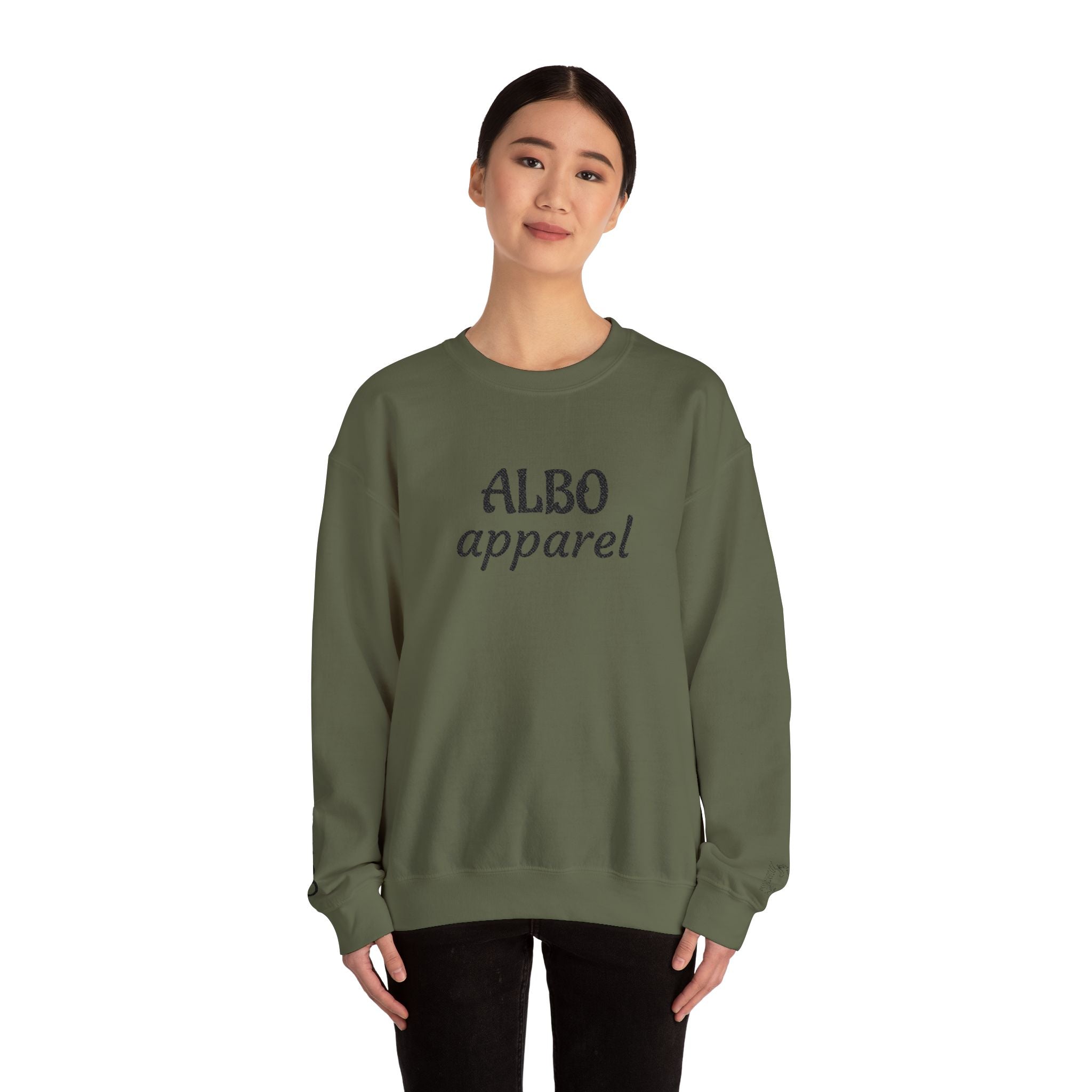 ALBO Apparel Crewneck Sweatshirt — Minimal Logo Pullover