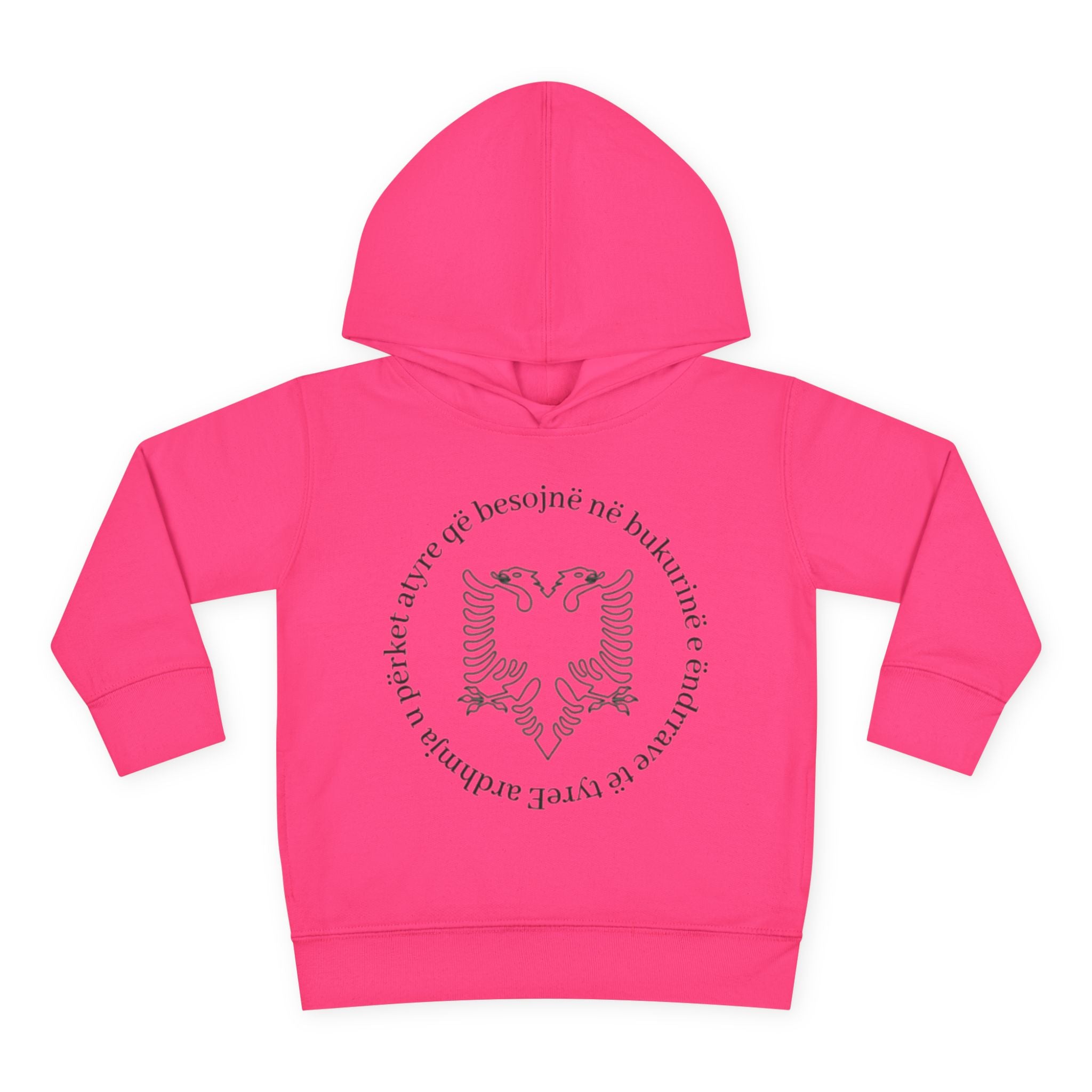 Albanian Eagle Toddler Hoodie - ‘Ne Bukurine’ Emblem