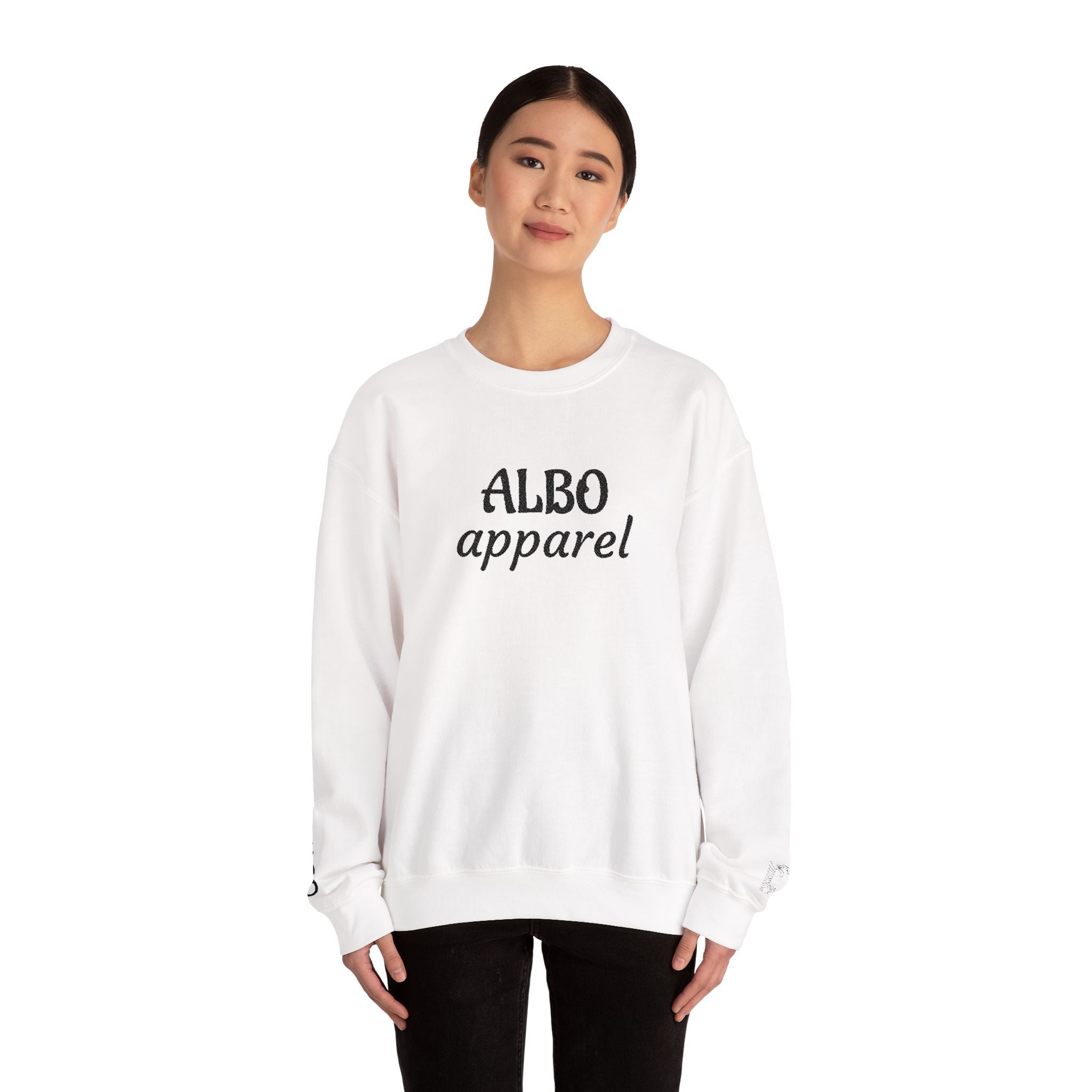 ALBO Apparel Crewneck Sweatshirt — Minimal Logo Pullover
