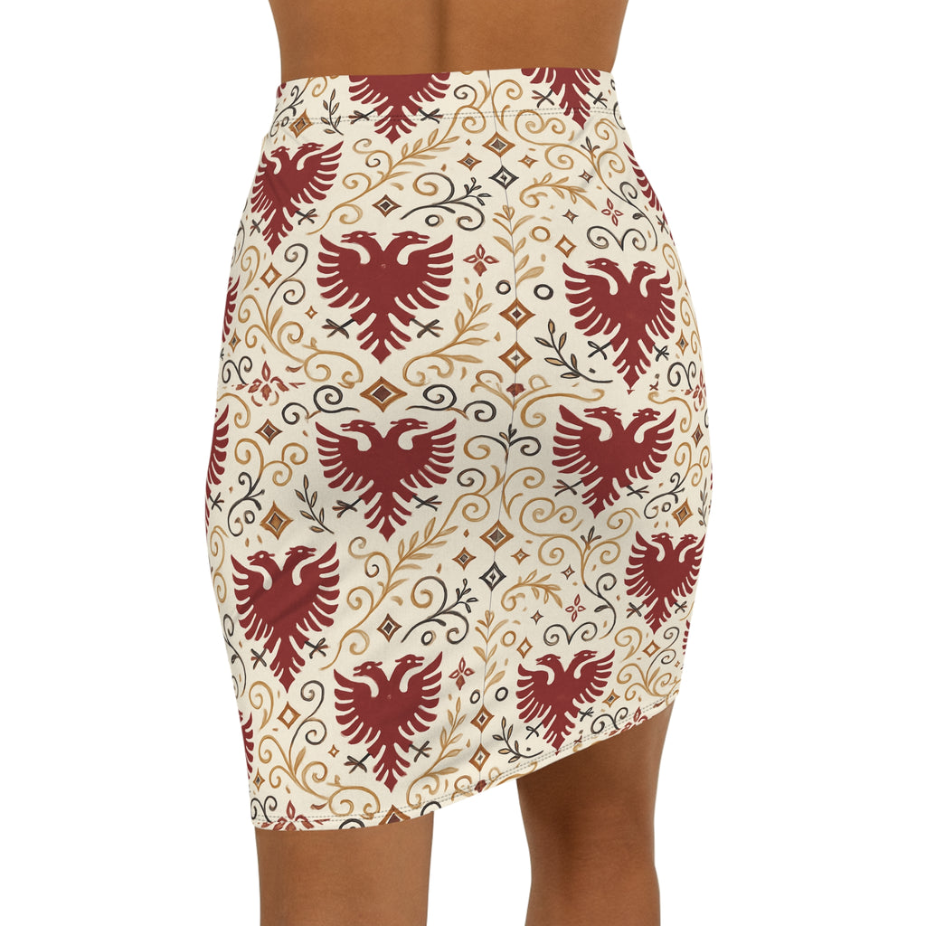 Mid-Waist Eagle Pencil Skirt
