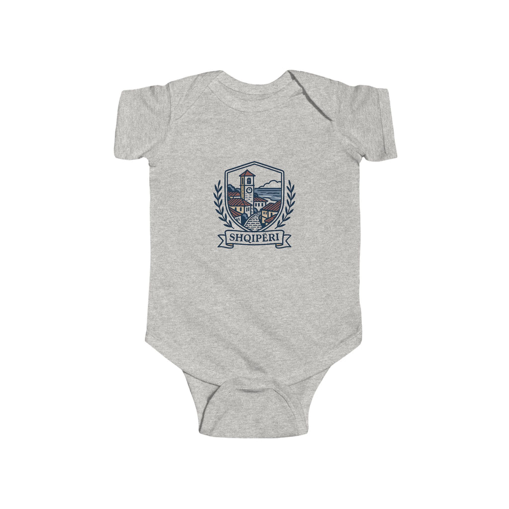 Shqiperi Baby Bodysuit – Crest Emblem Infant One-Piece