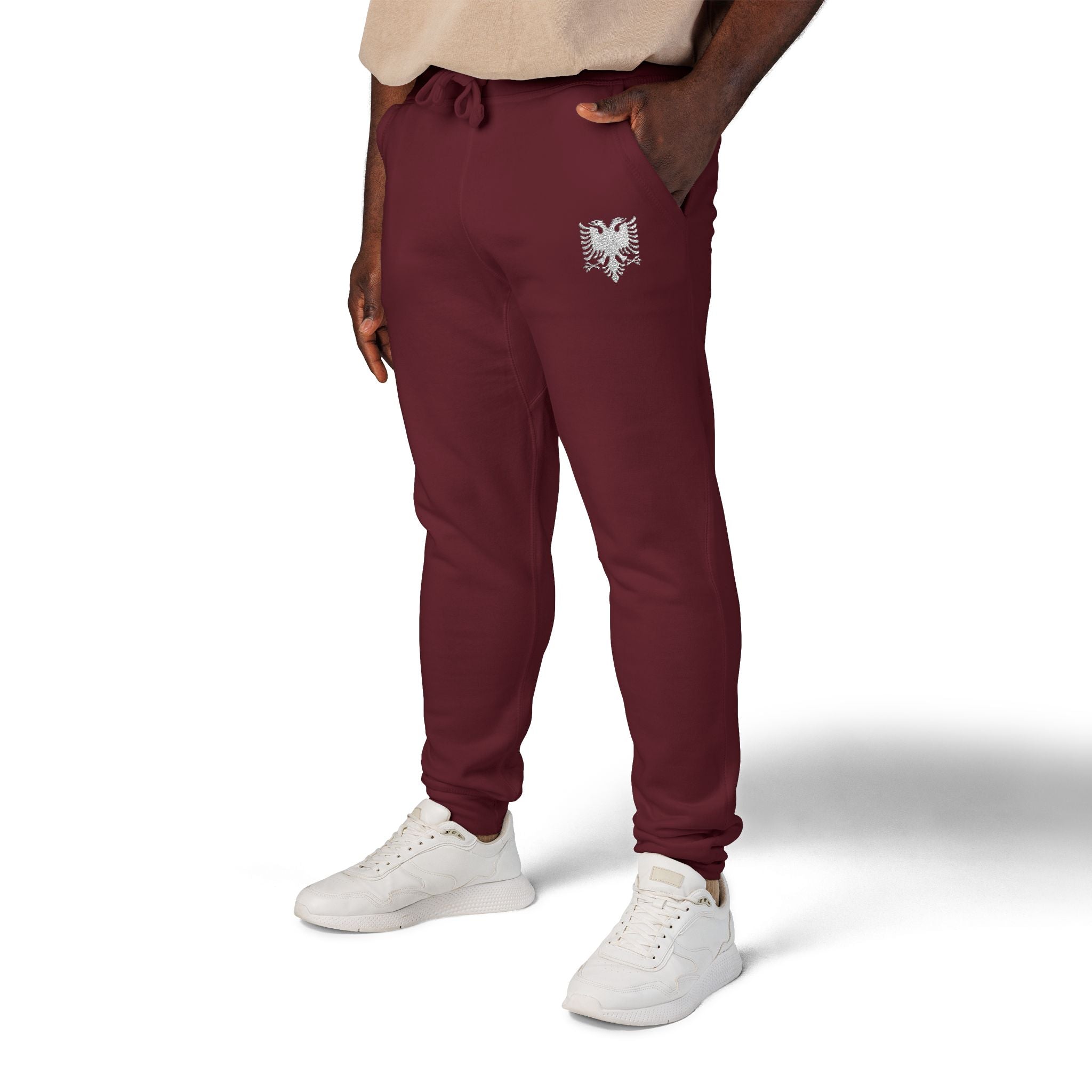 Fleece Embroidered Albanian Eagle Sweatpants