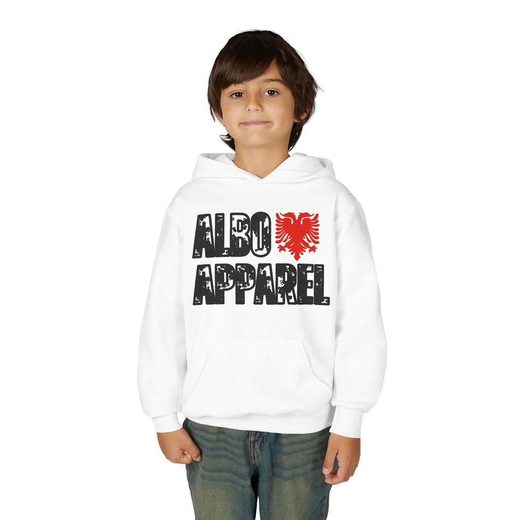 Albo Apparel Youth Hoodie - Albanian Double-Headed Eagle Logo Kids Sweatshirt