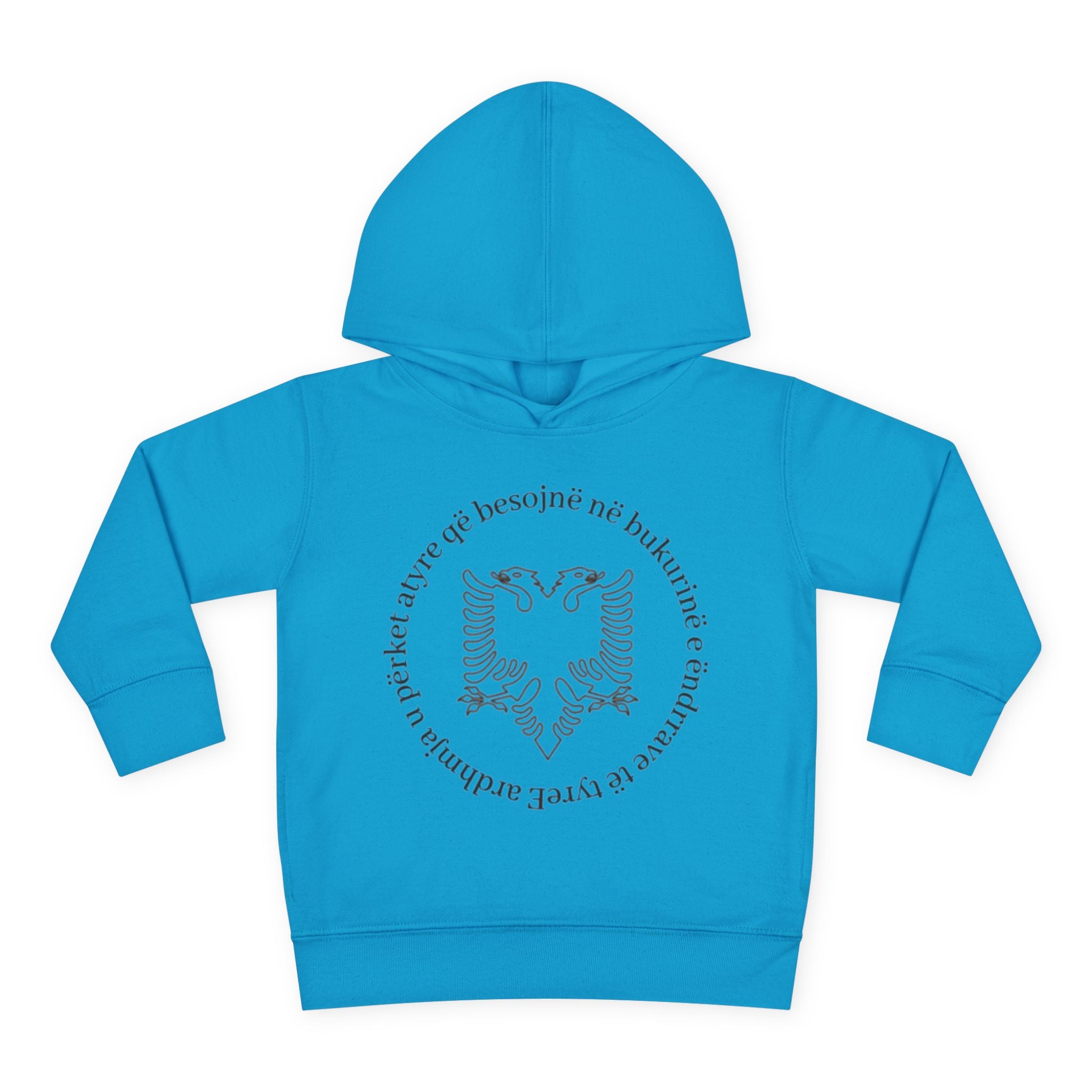 Albanian Eagle Toddler Hoodie - ‘Ne Bukurine’ Emblem