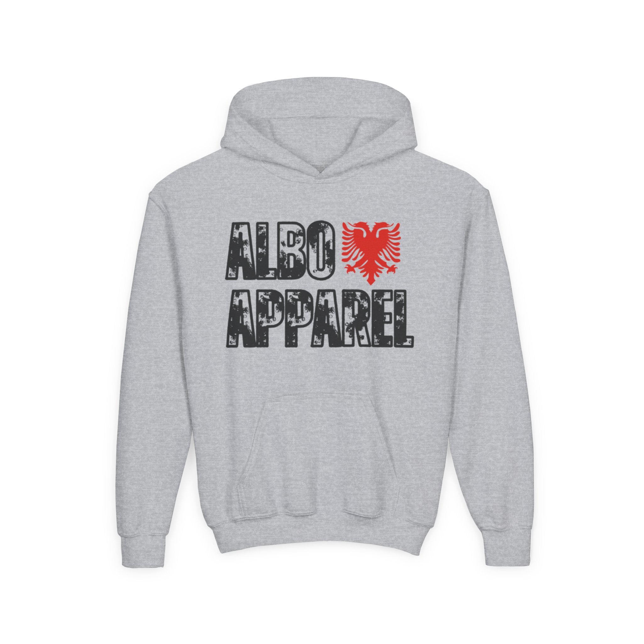 Albo Apparel Youth Hoodie - Albanian Double-Headed Eagle Logo Kids Sweatshirt