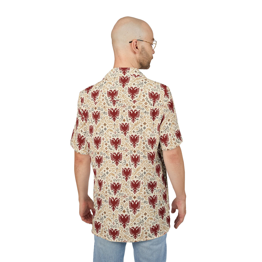 Albanian Eagle Inspired Button Up Layering Shirt
