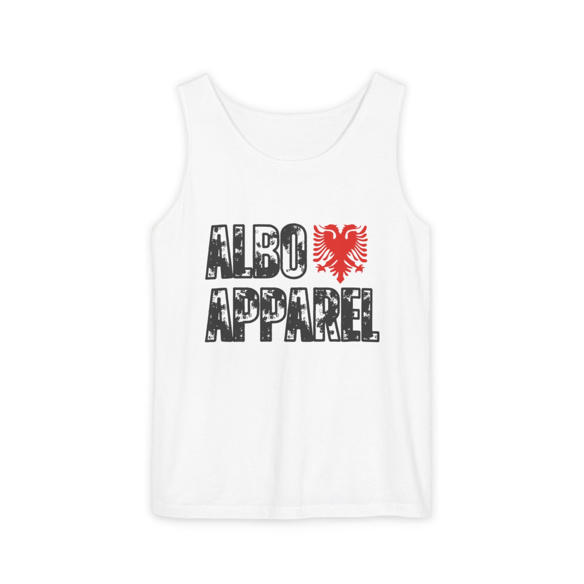 Albo Apparel Tank Top — Distressed Albanian Double-Headed Eagle Logo