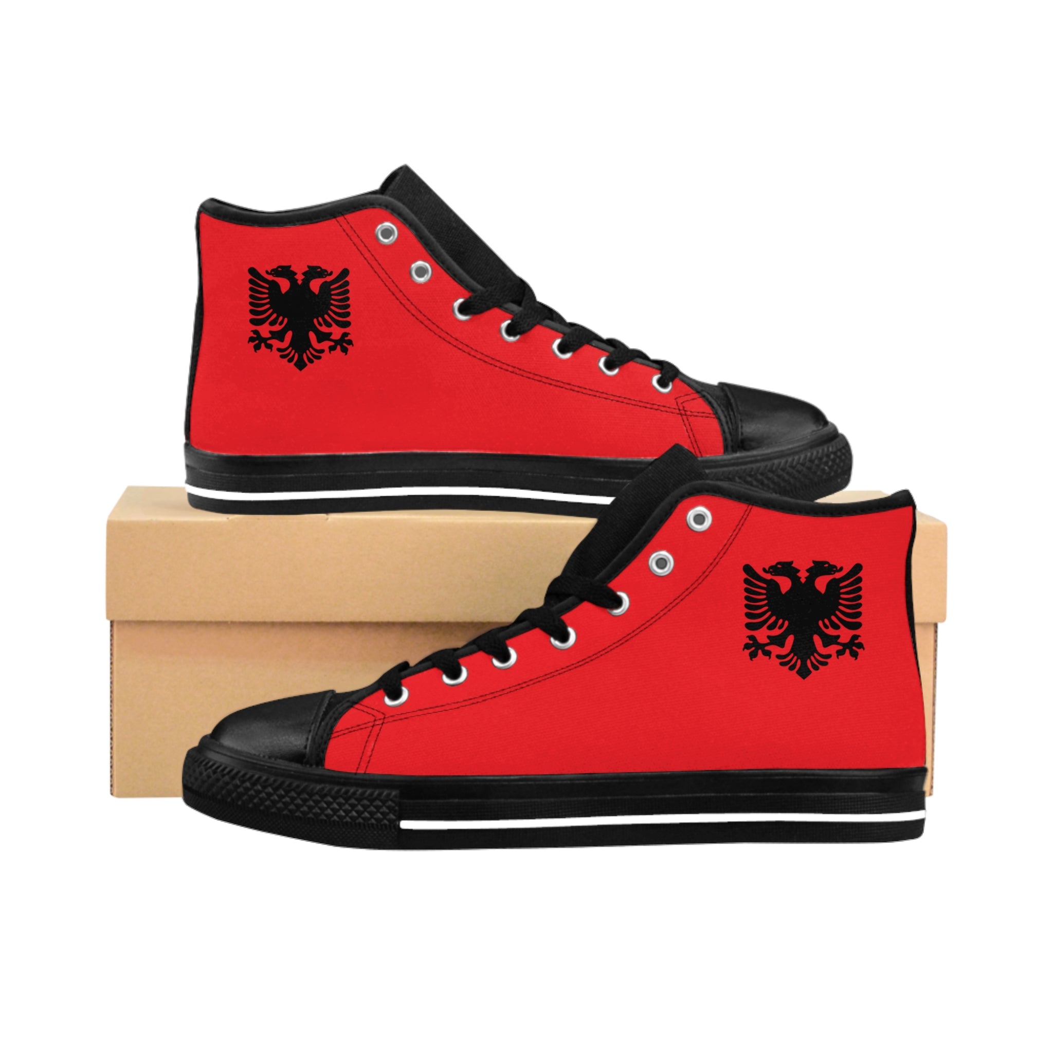 Albanian Flag High-Top Sneakers
